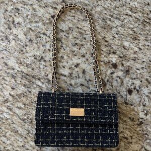 NWOT badgley mischka tweed crossbody bag